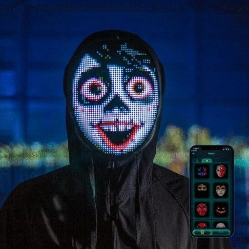 Face Transforming Led HalloMask - App Controlled